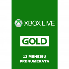 Xbox Live Gold 12 mėnesių prenumerata 